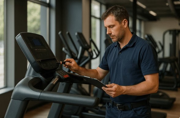Wie oft sollten Fitnessgeräte überprüft werden?